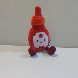 Giggle Scape 9” Tomato Sauce Ketchup Catsup Plush Happy Soft Toy 1Y